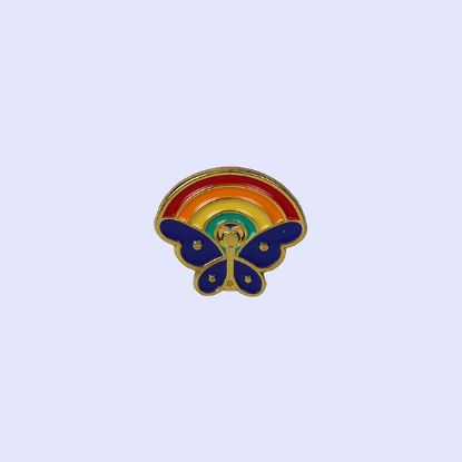 Picture of Lapel Pin Butterfly with Rainbow PK3