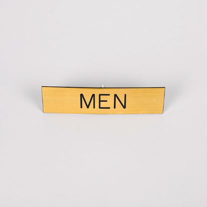 Picture of Sign Engraved Men Adhesive Back Gold