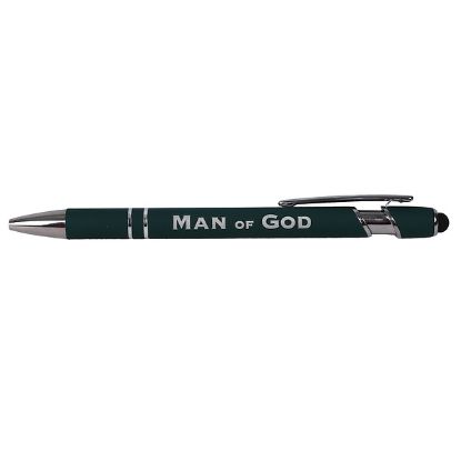 Picture of Gift Pen Soft Touch Man of God Green