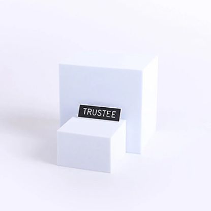 Picture of Badge Engraved Trustee Black Pin