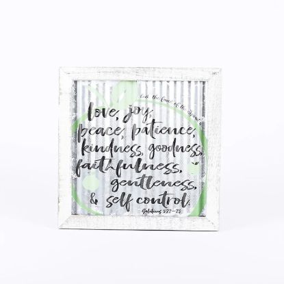 Picture of Wall Decor Corrugated Tin Fruit of the Spirit  14X14X.5