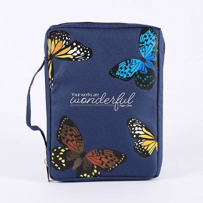 Picture of Bible Cover Canvas Butterfly/Wonderful Medium
