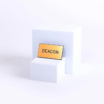 Picture of Gold and Black Deacon Clip-On Badge