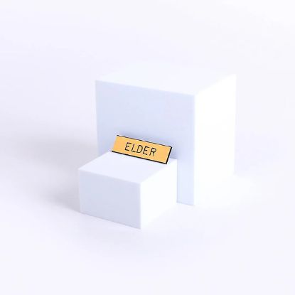 Picture of Gold and Black Elder Pin-On Badge