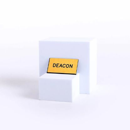 Picture of Gold and Black Deacon Magnetic Badge
