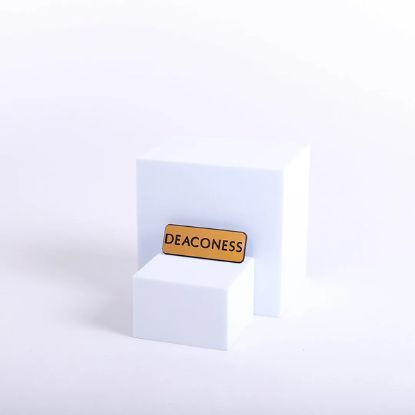 Picture of Contemporary Engraved Gold Deaconess Pin-On Badge
