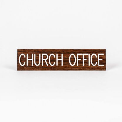 Picture of Church Office Formica Sign 2x8 with Adhesive Back