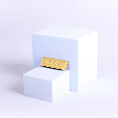 Picture of Gold Metal Usher Magnetic Badge