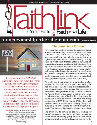 Picture of Faithlink - Home Ownership After the Pandemic (09/27/2020)