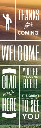 Picture of Phrases Welcome 2' x 6' Banner