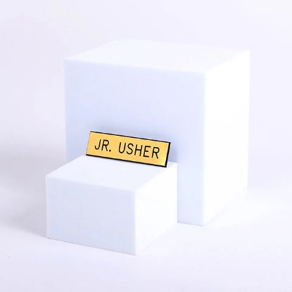Picture of Gold and Black Junior Usher Pin-On Badge