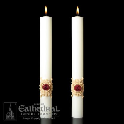 Picture of Holy Trinity Complementing Altar Candles
