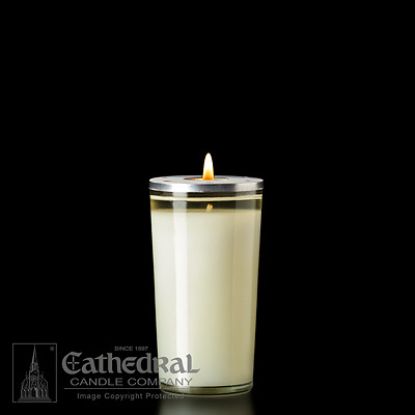 Picture of 72-Hour 51% Beeswax Glass Chapel Light - Crystal