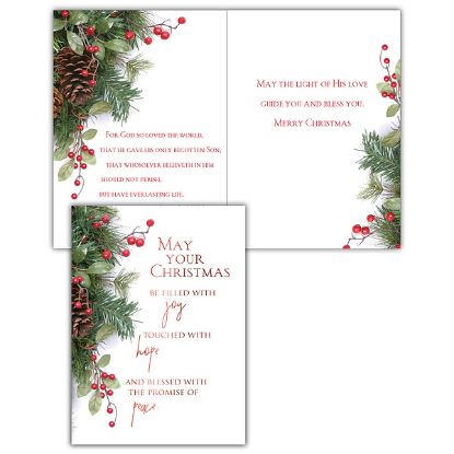 Picture of Christmas Wishes Boxed Cards - Box of 12 Solid Design
