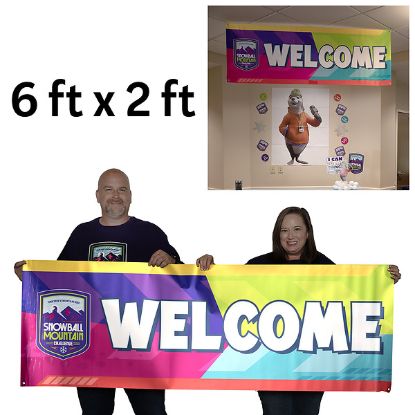 Picture of VBS 2026 Snowball Mountain Challenge Welcome Banner