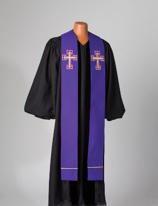 Picture of Abbott Hall Contemporary Double Overlay Cross Stole