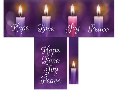 Picture of Lights of Advent 3-Piece Parament Set - Purple